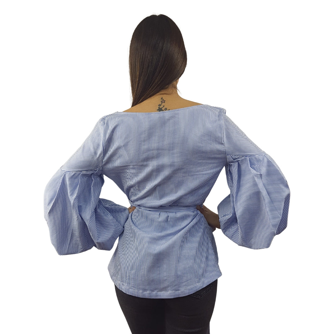 Blusa Vero Moda Azul Claro Style STALK 3/4 SHIRT(VMC-SL)
