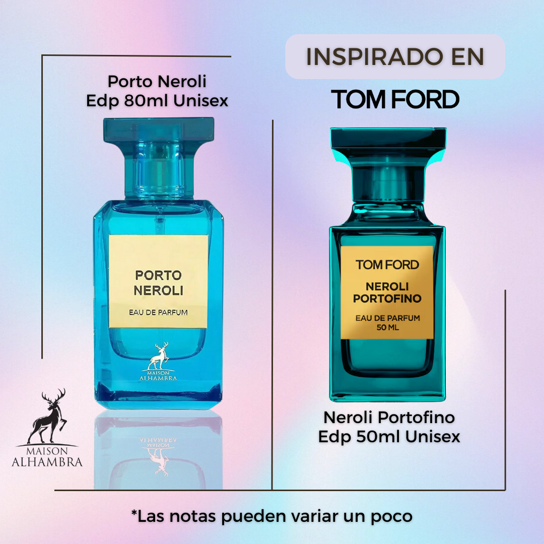 Maison Alhambra Porto Neroli EDP 80ml Unisex - Inspirado en Neroli Portofino de Tom Ford