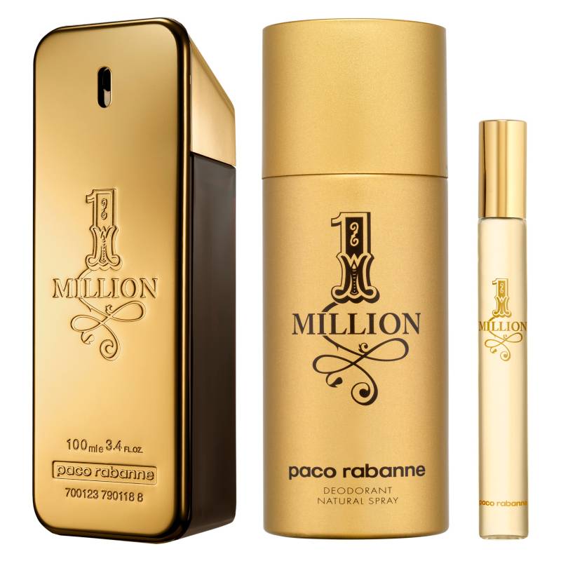 Estuche 1 Million EDT Paco Rabanne 100Ml+150Ml Deo+10Ml Mini Hombre(TIN)