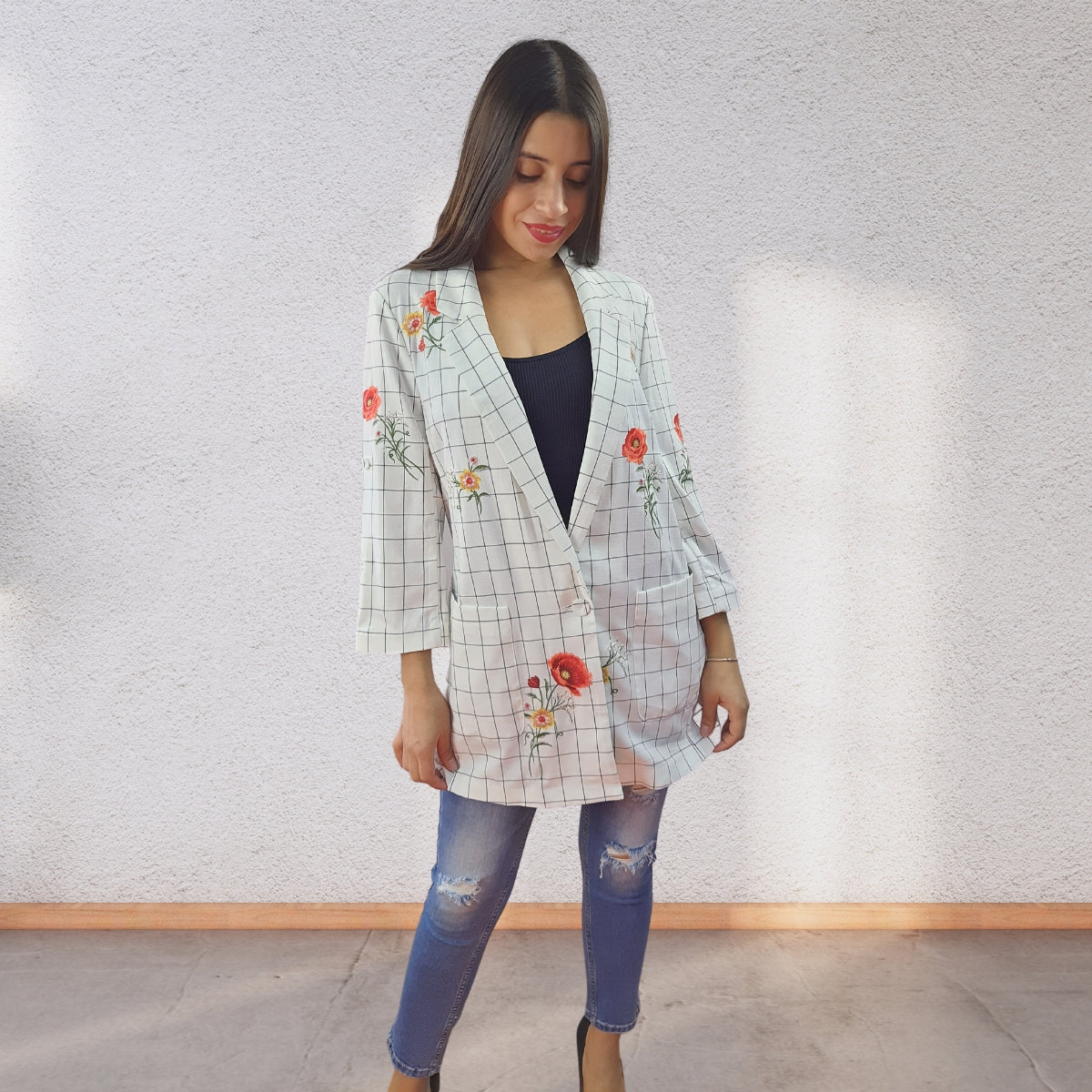 Blazer Vero Moda Blanco Style LOINSEY VANESSA YILIA 3/4 BLAZER(NN)
