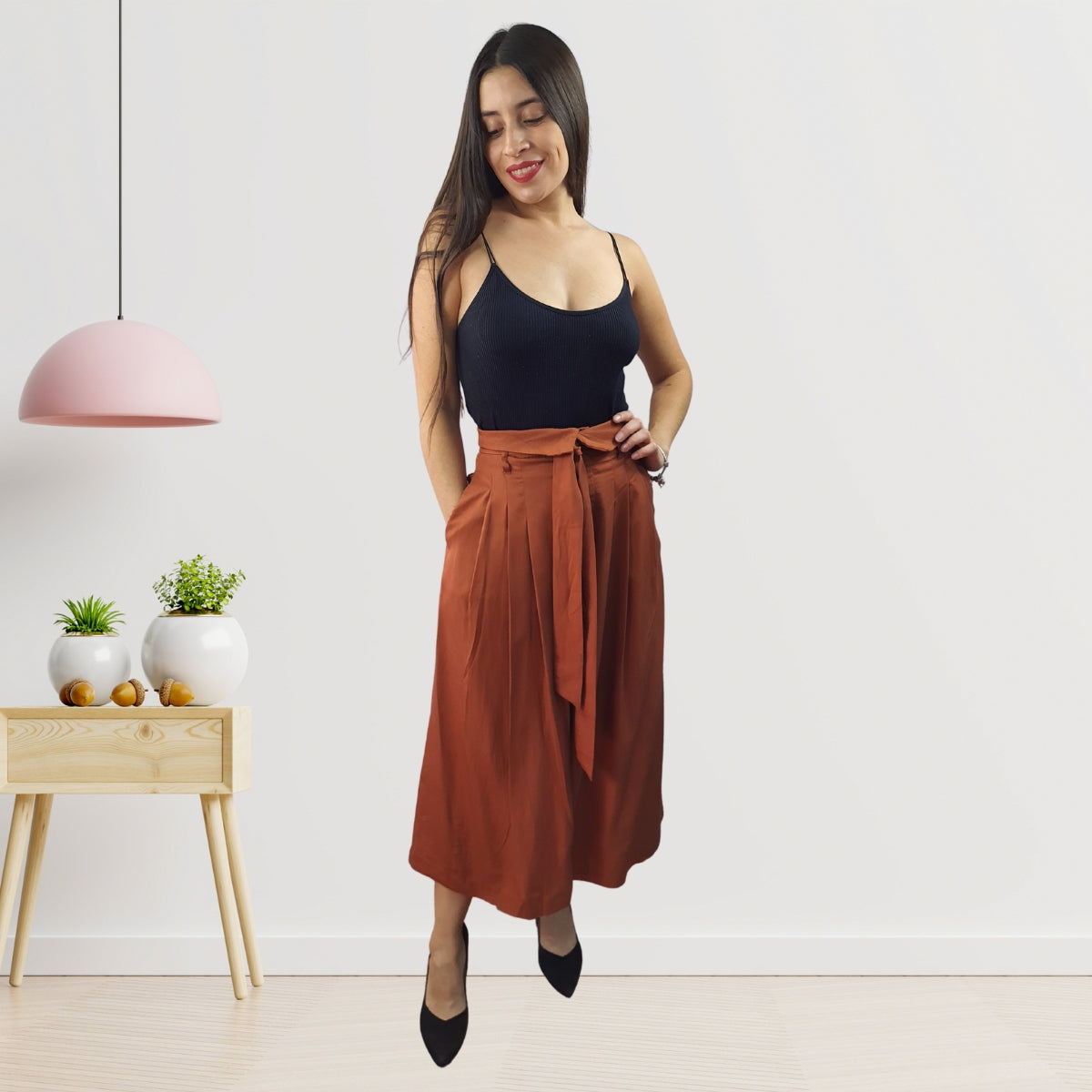 Pantalon Vero Moda Cobre Style HARRY SOFT 7/8 WIDE PANTS(FL)
