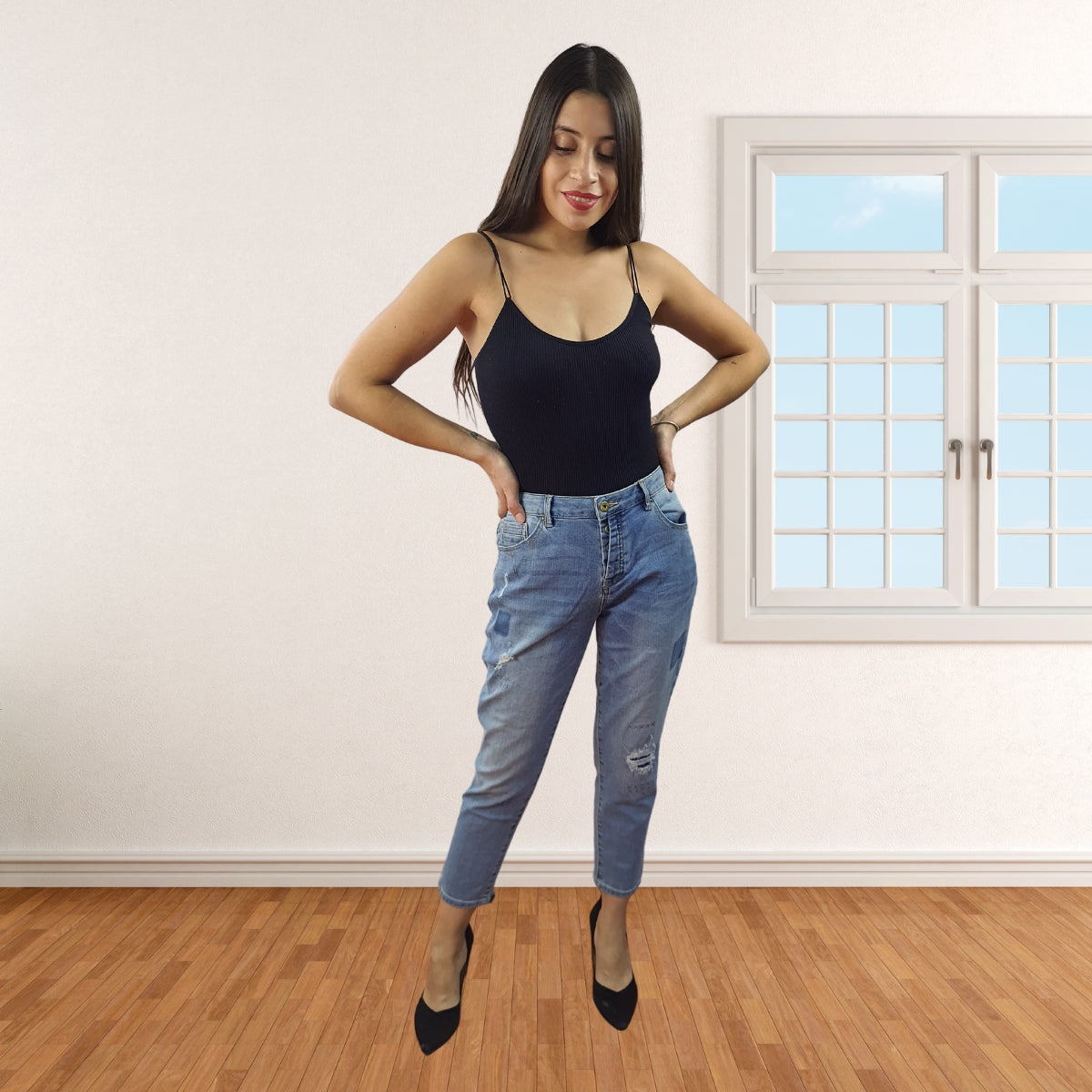 Jeans Vero Moda Azul Claro Style STORY 7/8 MIRCO CARROT JEANS(CR)