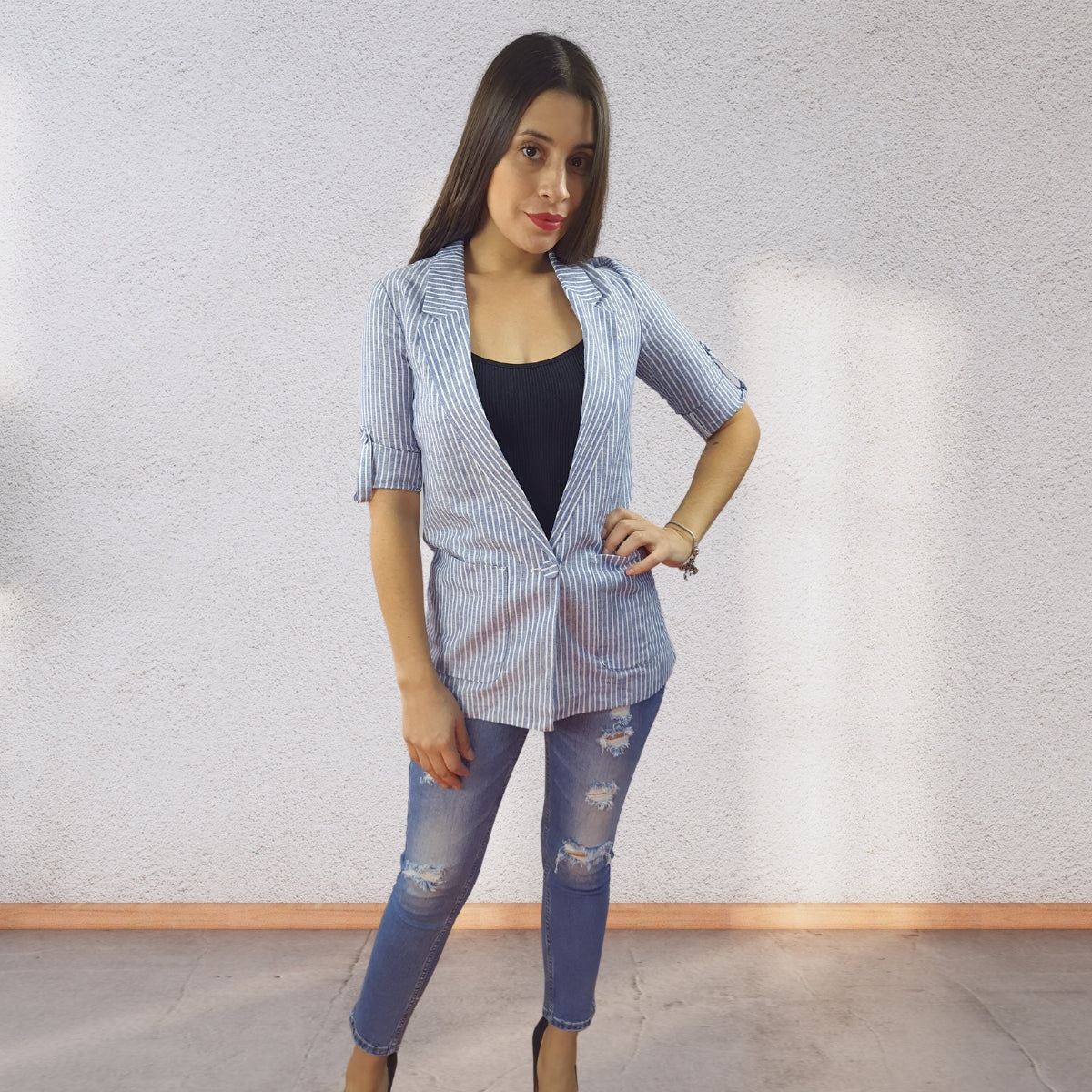 Blazer Vero Moda Azul Style PEACH DENIM BLAZER(NN)