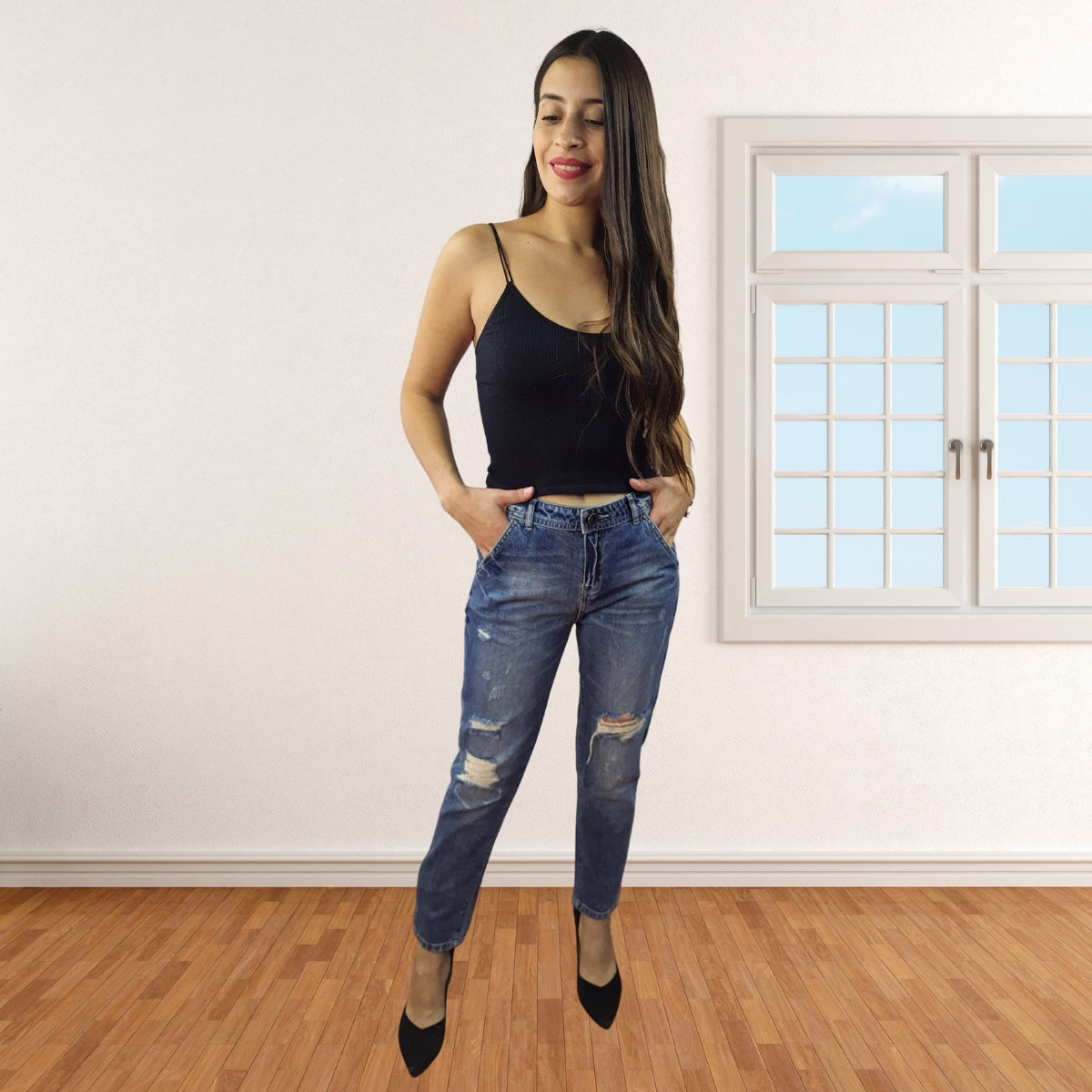 Jeans Vero Moda Azul Style SUPER MICRO CARROT JEANS(EL)