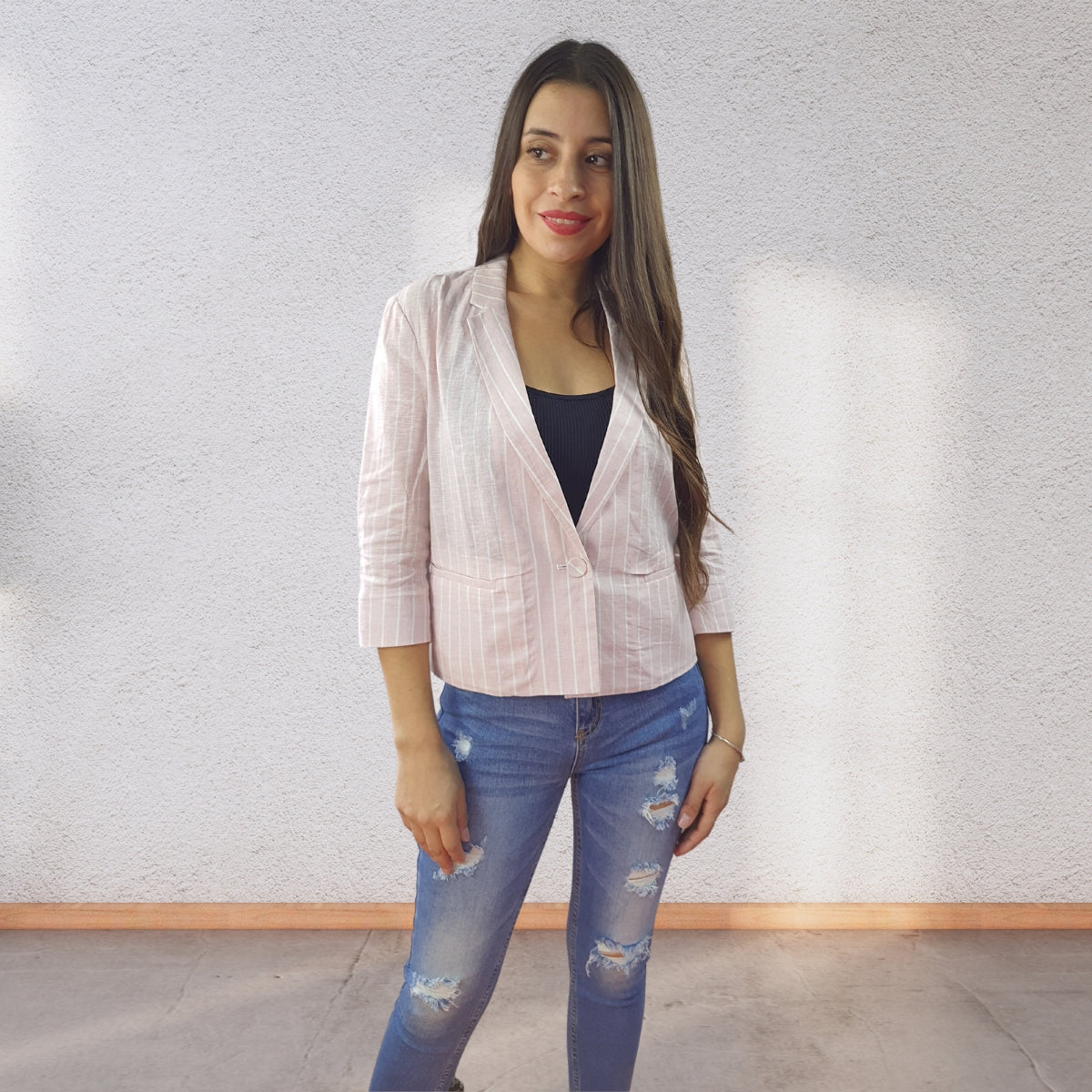 Blazer Vero Moda Rosado Style FRANK 3/4 BLAZER(TP)