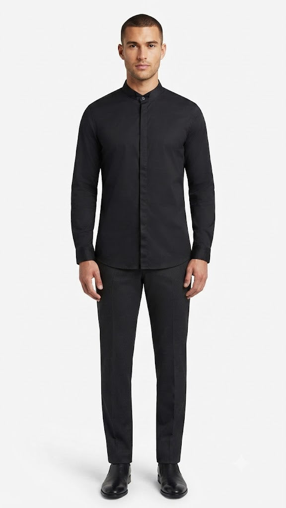 Camisa Selected Negra Hombre 4101