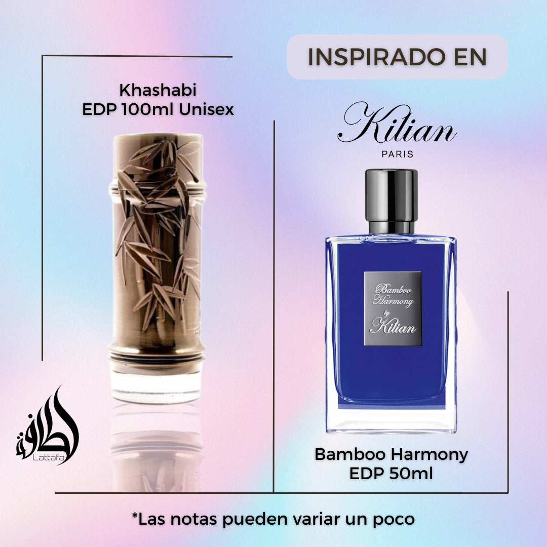 Khashabi Lattafa Edp 100ML Unisex- Inspirado en Bamboo Harmony By Kilian