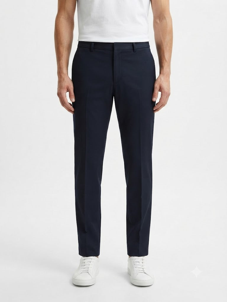 Pantalon Casual Selected Azul Marino Hombre