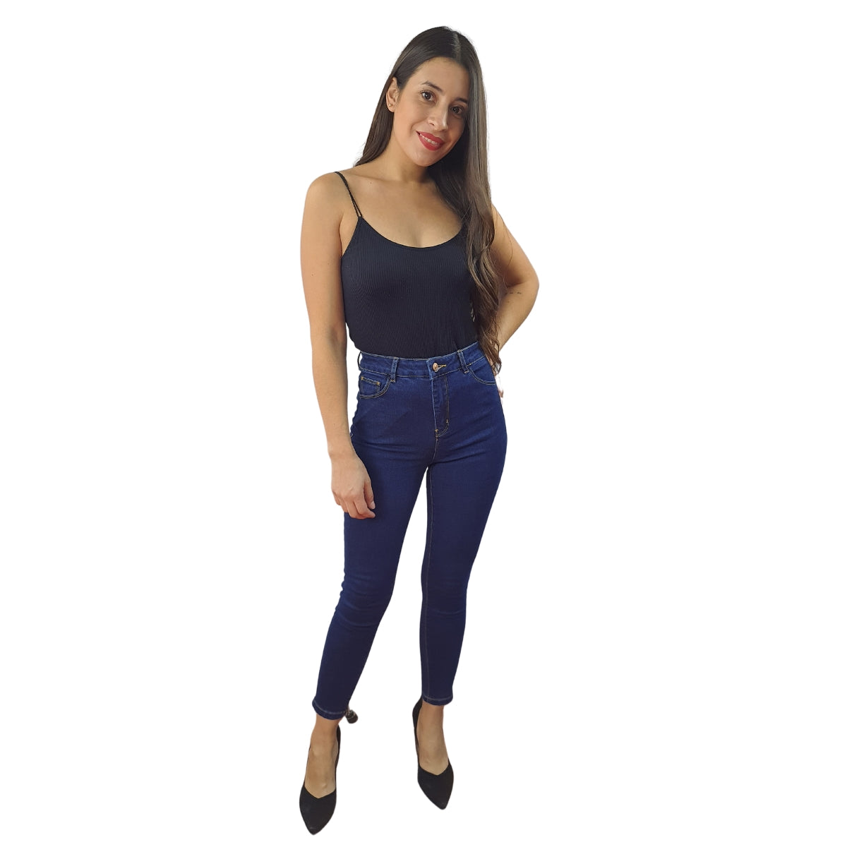Jeans Vero Moda Azul Oscuro Style NINE HW 9/10 X-SLIM JEANS(EL)