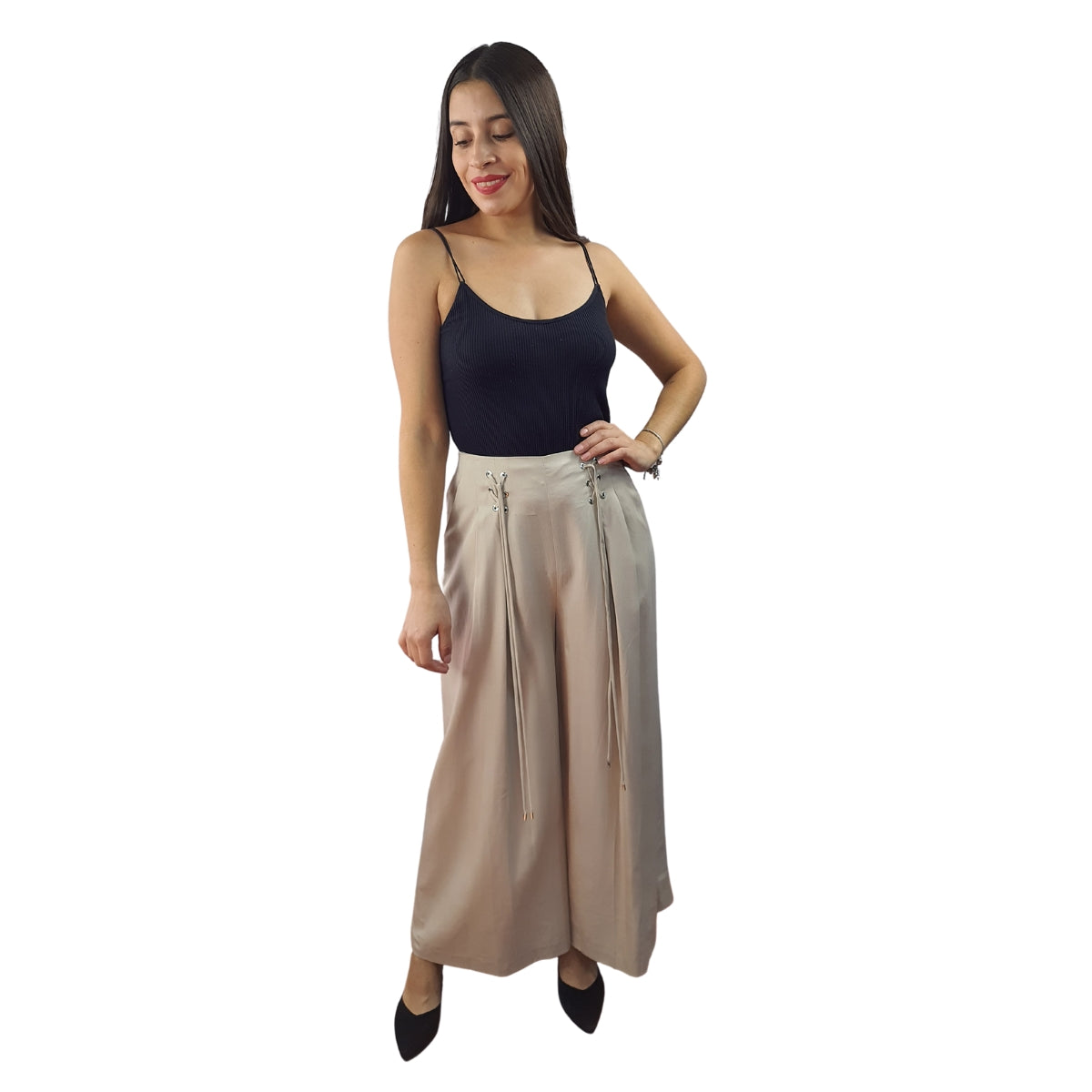 Pantalon Vero Moda Beige Style BERTHA SOFT 9/10 WIDE PANTS(NR)