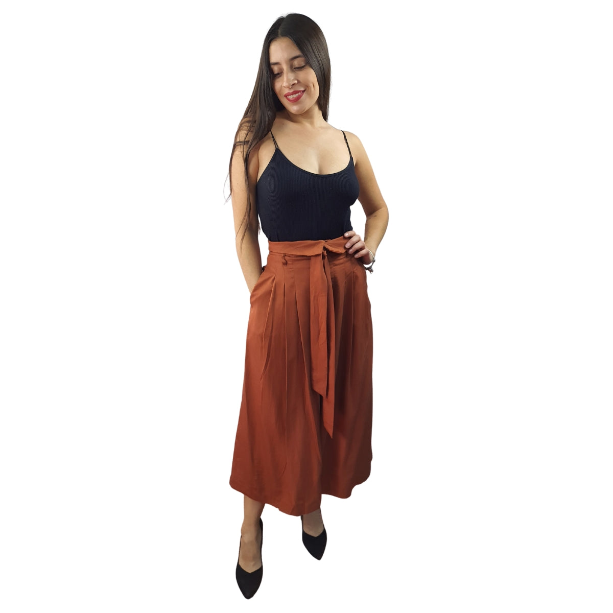 Pantalon Vero Moda Cobre Style HARRY SOFT 7/8 WIDE PANTS(FL)