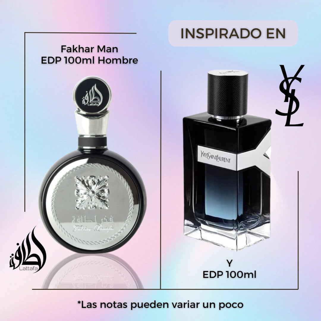Fakhar Man 100Ml Edp Lattafa Perfume Hombre - Inspirado en Y Eau de Parfum de Yves Saint Laurent