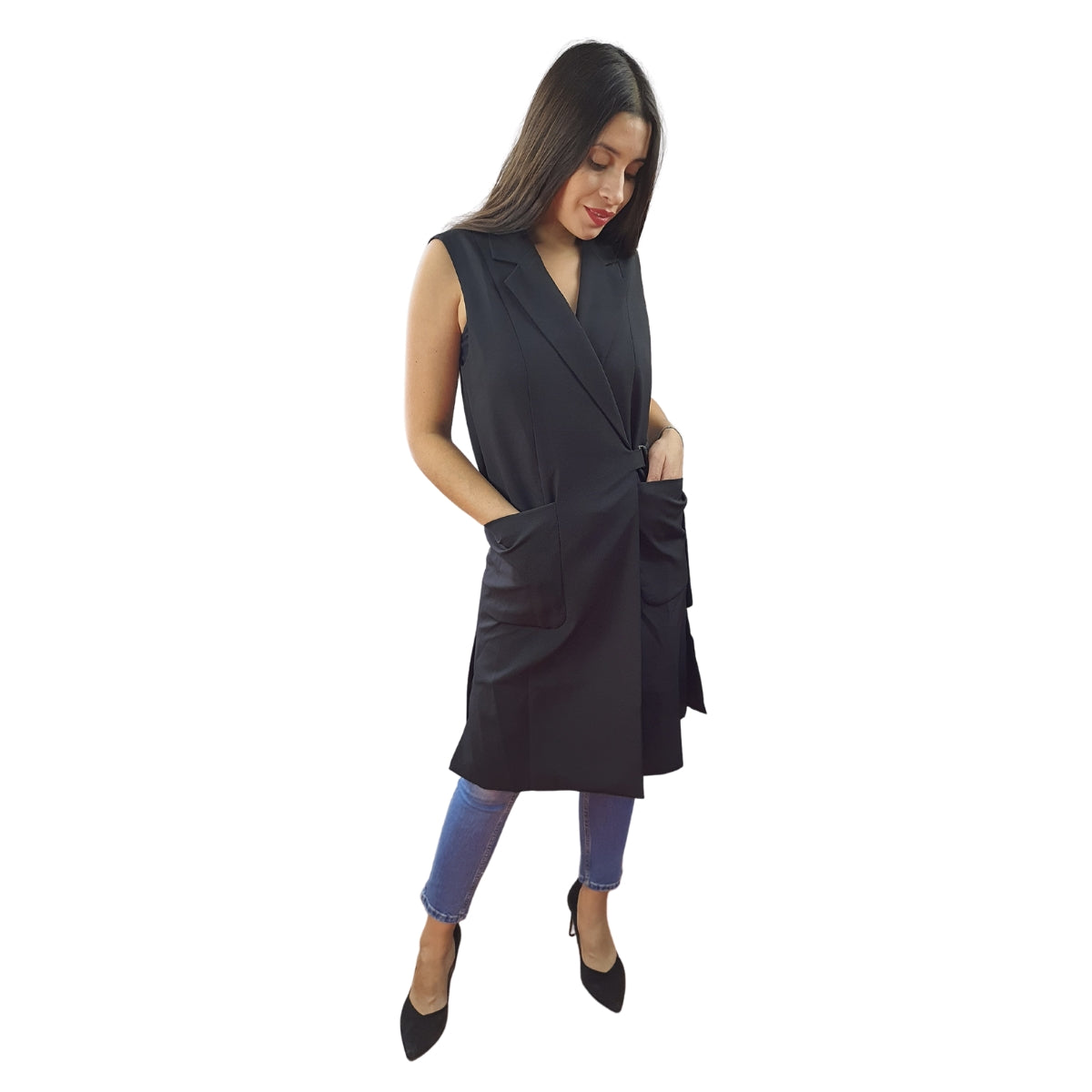 Tapado Vero Moda Negro Style PATCH WAISTCOAT(VMC-MP)