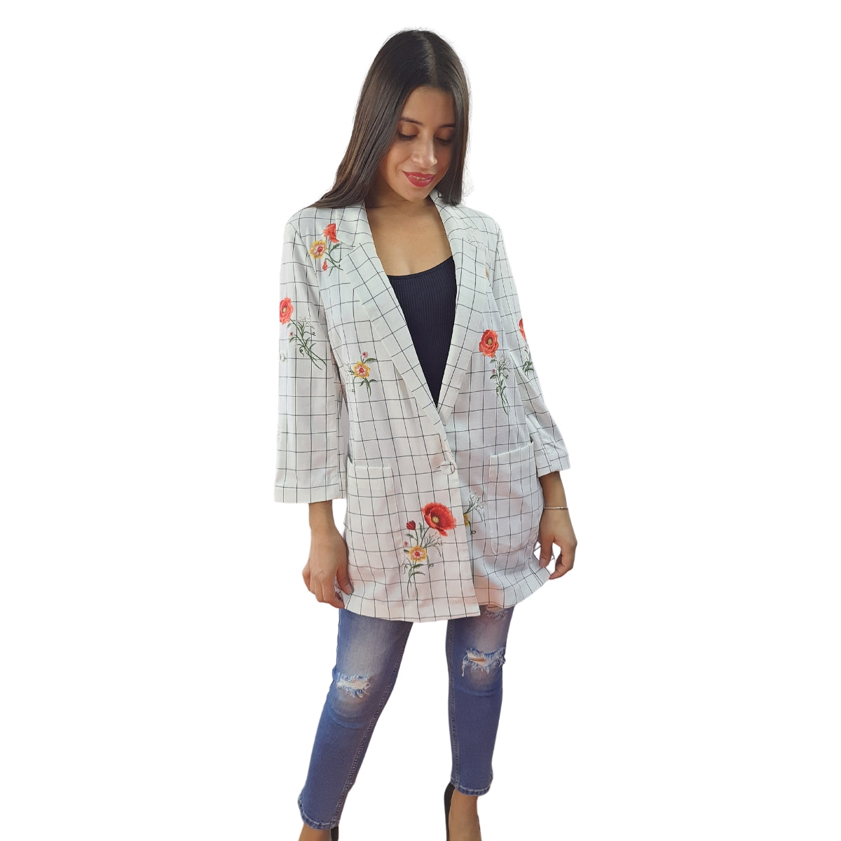 Blazer Vero Moda Blanco Style LOINSEY VANESSA YILIA 3/4 BLAZER(NN)