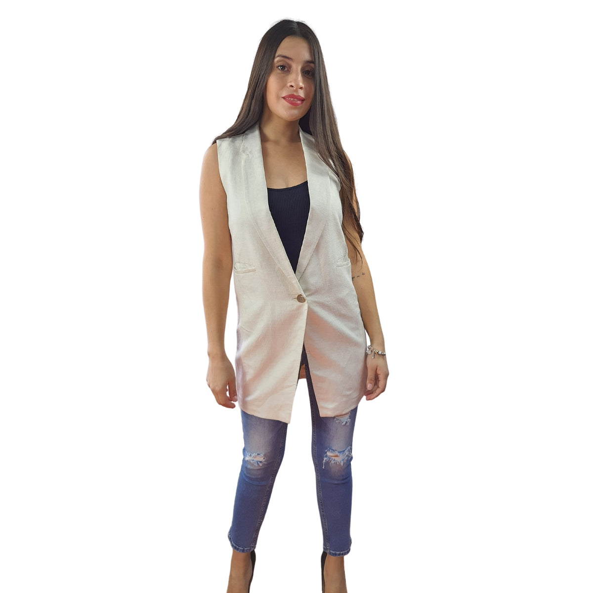 Tapado Vero Moda Beige Style KAREN WAISTCOAT(VMC-NE-EC-2)
