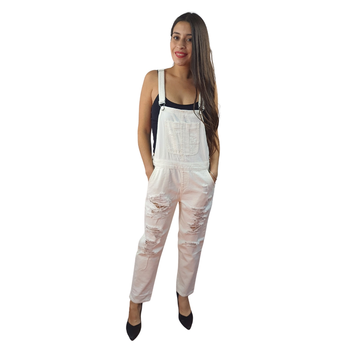 Jardinera Vero Moda Blanco Style HAITI 9/10 DENIM CATSUIT(BN-CT-3)