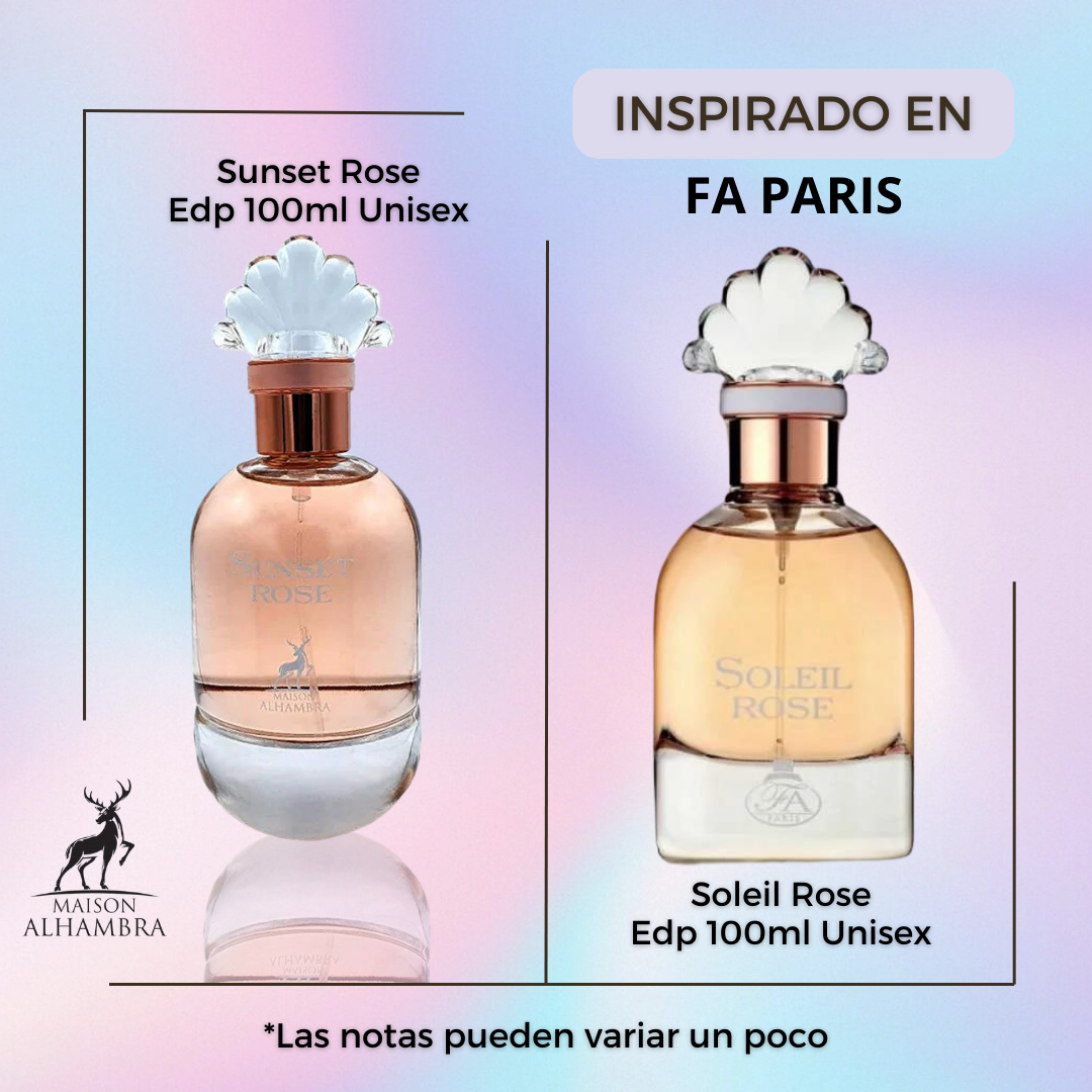 Sunset Rose 100Ml Unisex Maison Alhambra Perfume- INSPIRADO EN SOLEIL ROSE