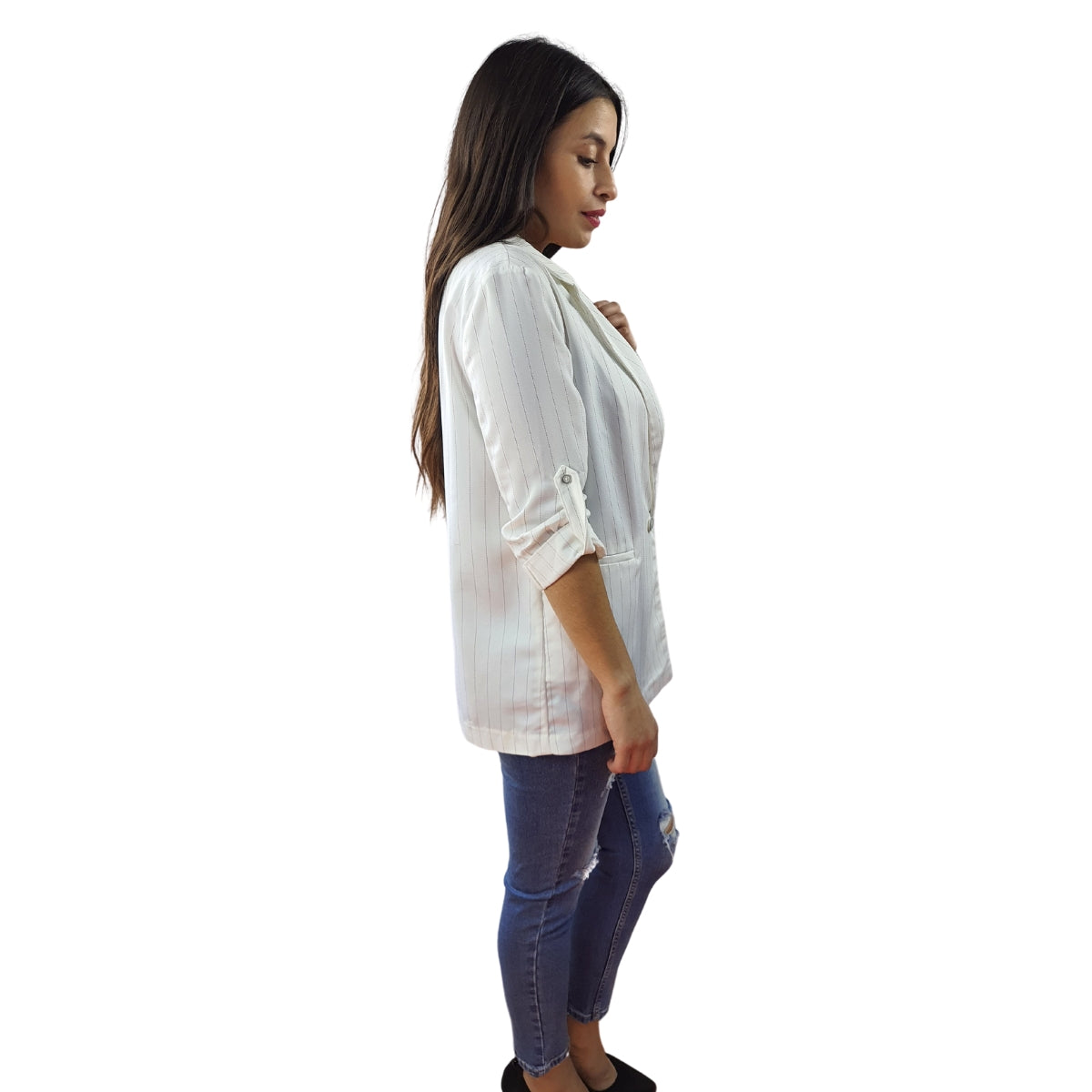 Blazer Vero Moda Blanco Style VICKY 7/8 BLAZER(SL)