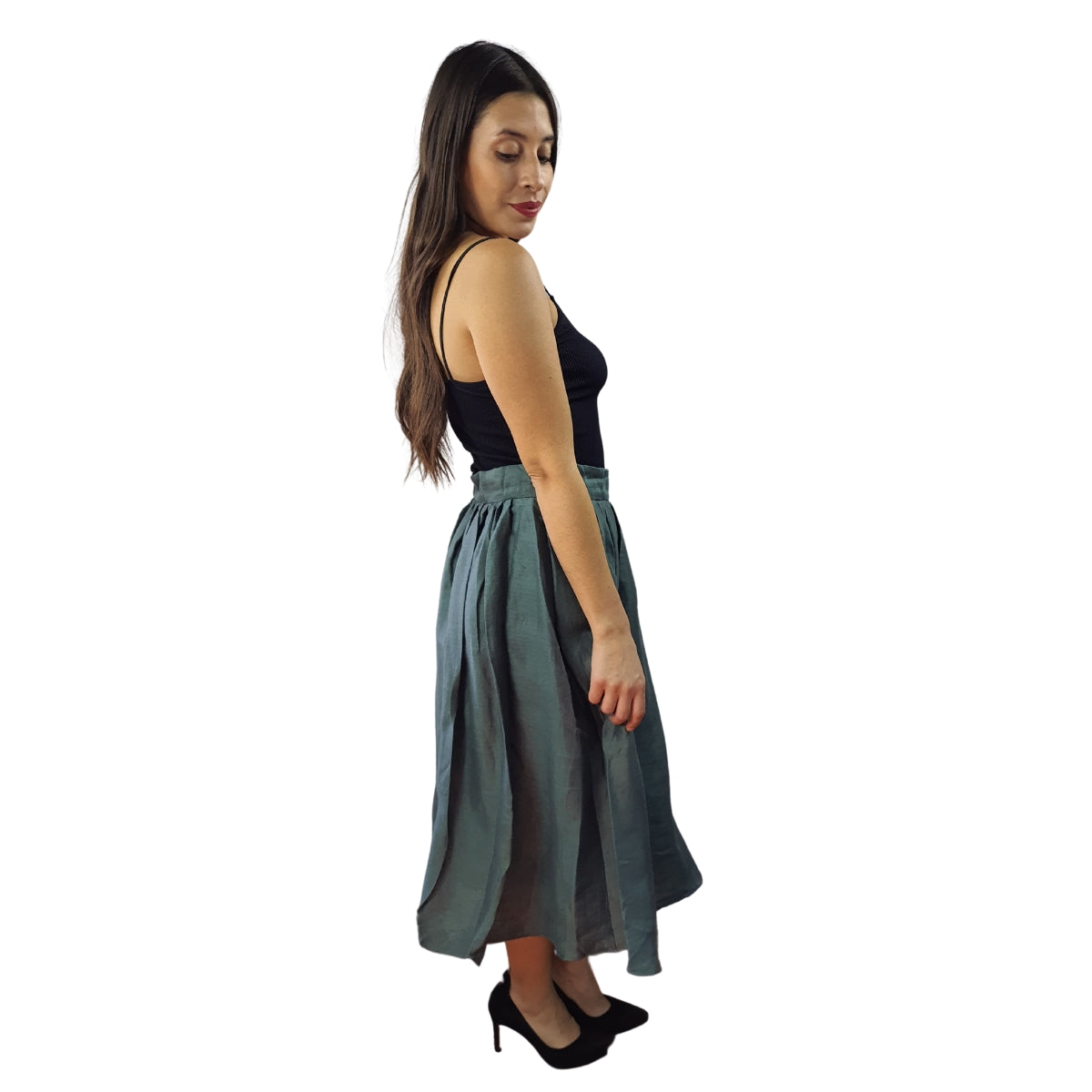Falda Vero Moda Verde Claro Style ETHEL MIDI SKIRT(VMC-NE-EC-2)