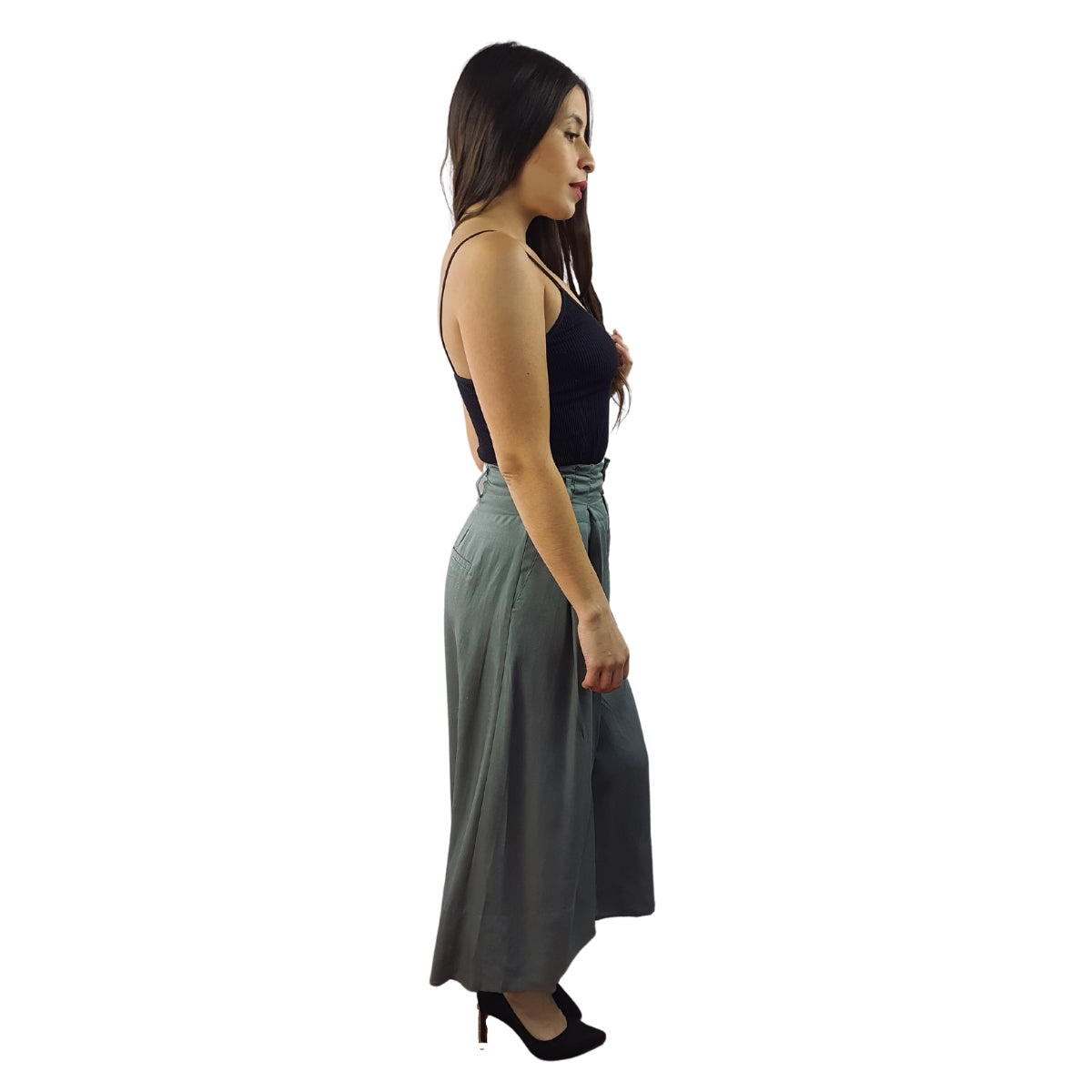 Pescador Vero Moda Verde Claro Style SOFT 7/8 LOOSE PANTS(TP)