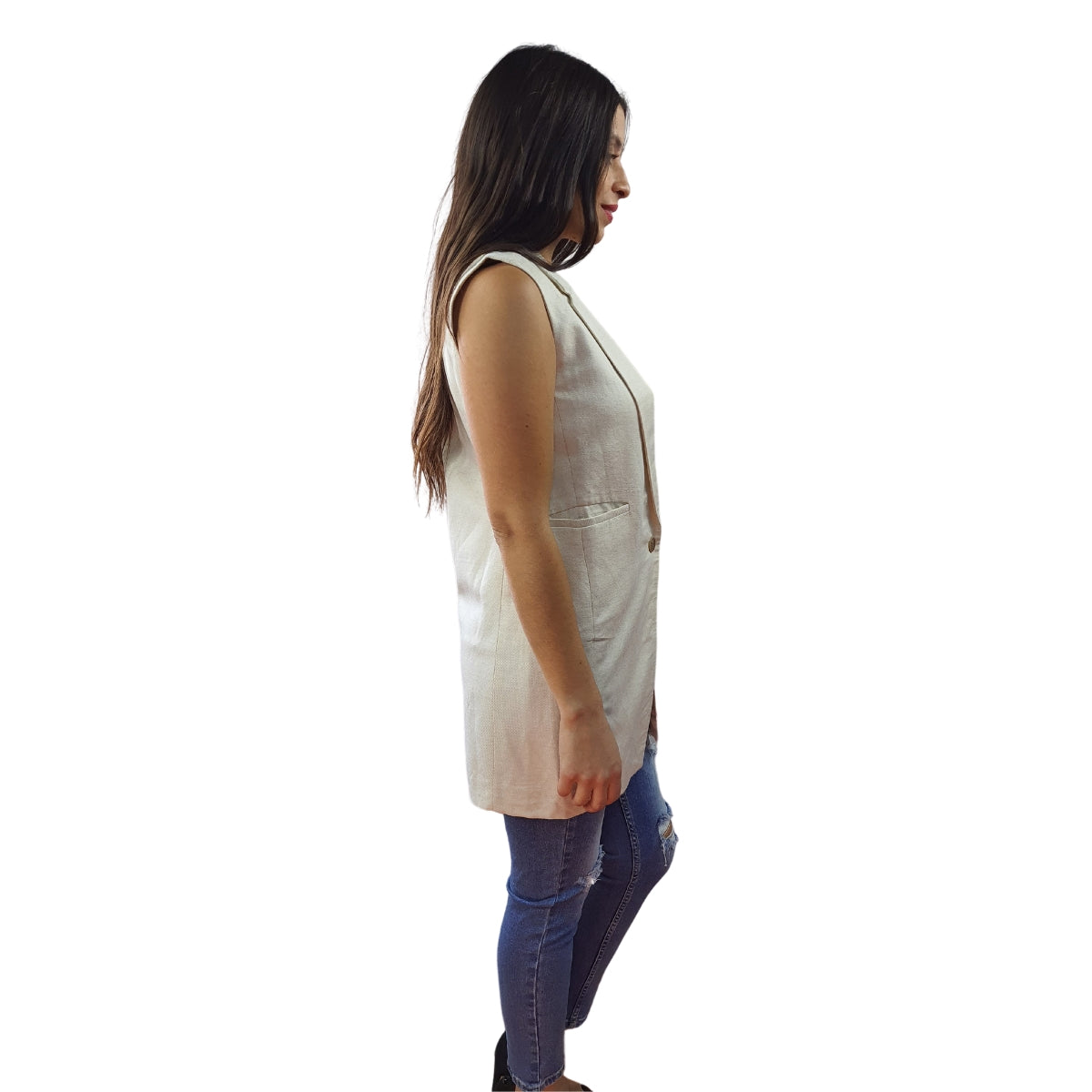 Tapado Vero Moda Beige Style KAREN WAISTCOAT(VMC-NE-EC-2)