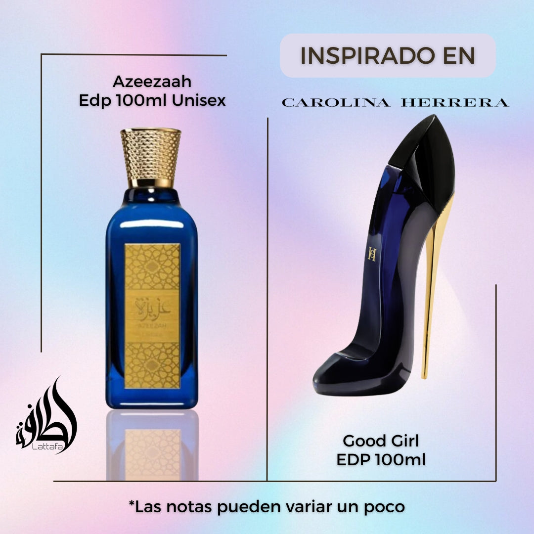 Azeezaah lattafa EDP 100ML Unisex- Inspirado en Good Girl