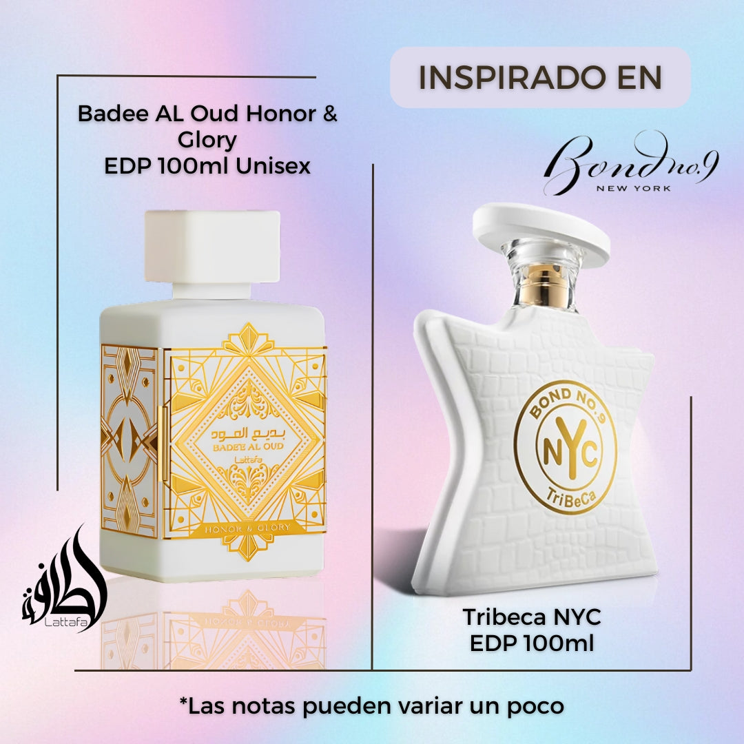 Badee AL Oud Honor & Glory Lattafa Edp 100ML Unisex - Inspirado en Tribeca NYC EDP