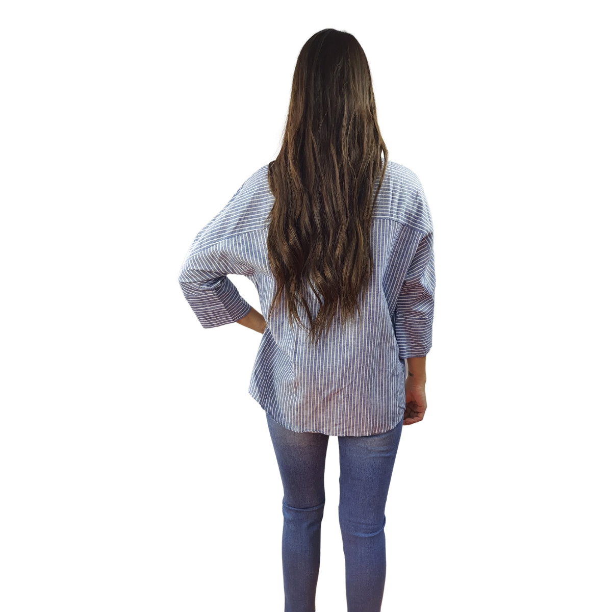 Blusa Vero Moda Azul Oscuro Style YOUNG 3/4 DENIM SHIRT(TP)