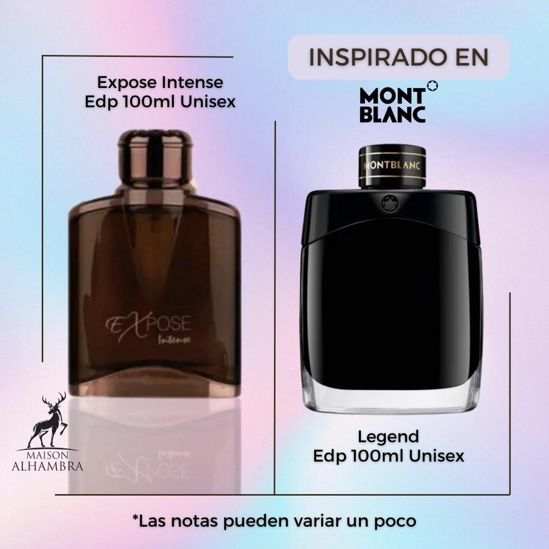 Expose Intense 100Ml Unisex Edp Maison Alhambra Perfume- Inspirado En Legend Edp Hombre