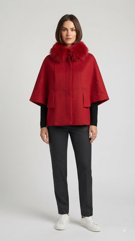 Abrigo Tango Rojo Only Mujer 5616