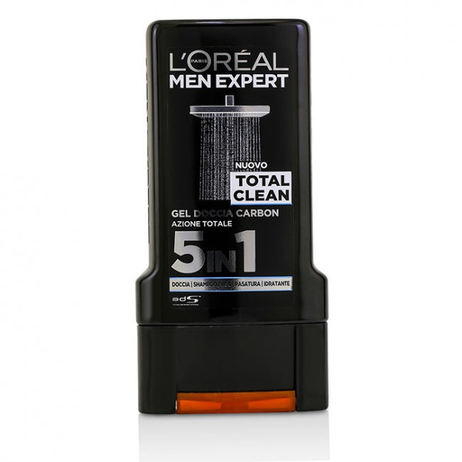 L'oreal Men Expert Gel de ducha carbon - Total Clean (Para cuerpo, rostro, cabello)