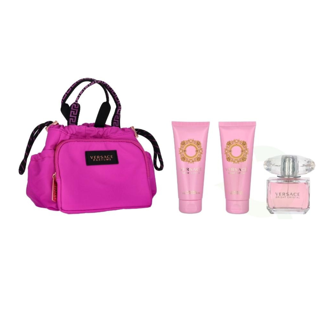 Estuche Versace Bright Crystal Edt 90ML+100ML B/L+100ML S/G+Bolso