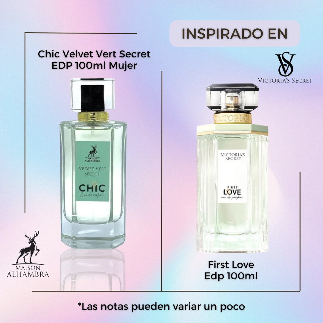 Chic Velvet Vert Secret Edp 100Ml Maison Alhambra Mujer- Inspirado en First Love de Victorias Secret