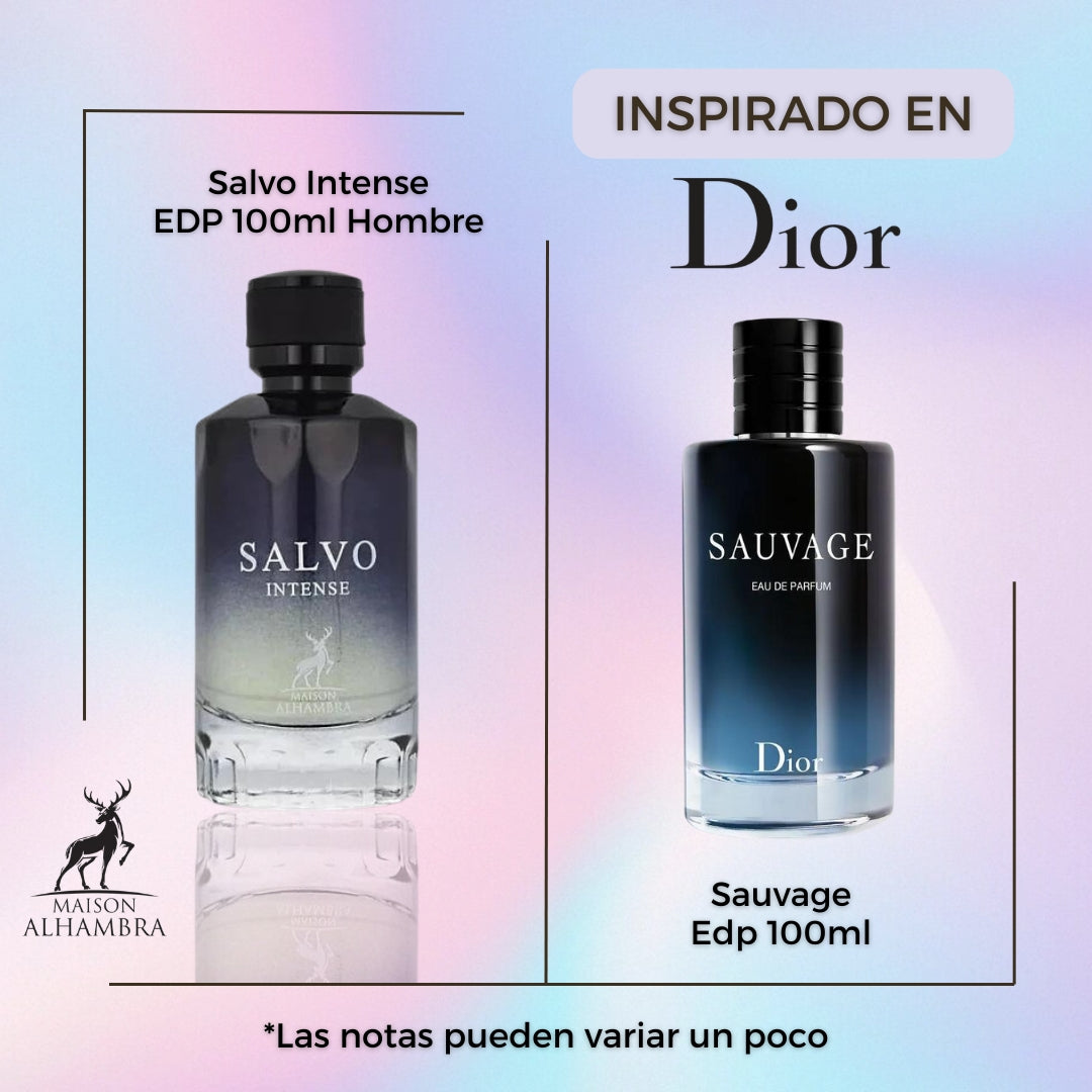 Salvo Intense Maison Alhambra Edp 100ML Hombre- Inspirado En Sauvage Edp De Dior