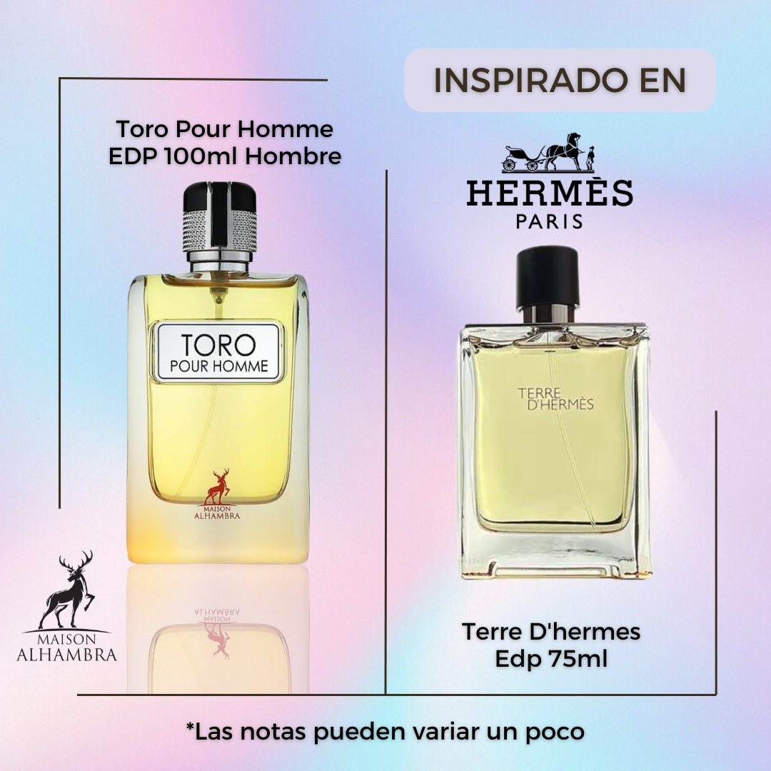 Maison Alhambra Toro Pour Homme EDP 100ml Hombre-Inspirado en Terre d Hermes Hermes