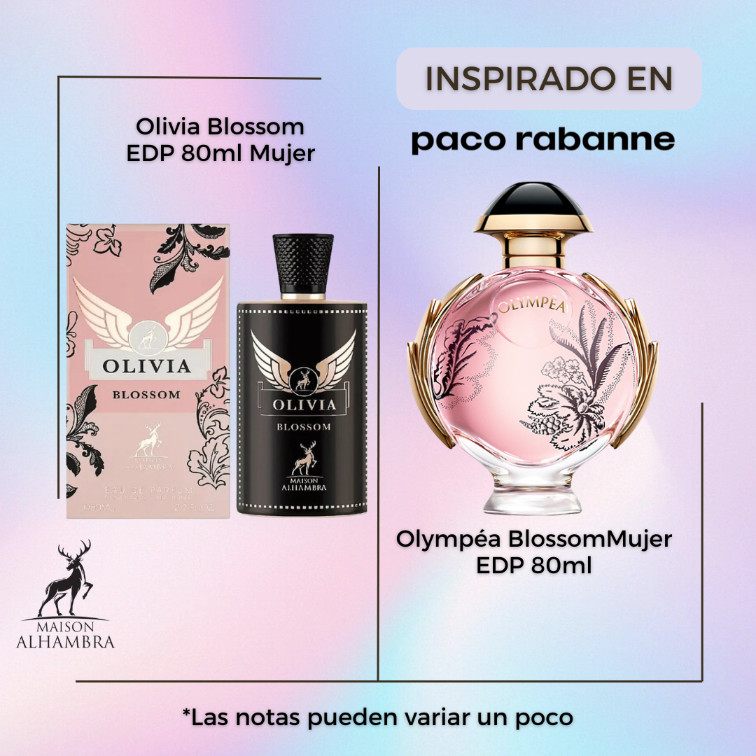 Olivia Blossom Maison Alhambra Edp 80Ml Mujer- Inspirado en Olympea Blossom Rabanne