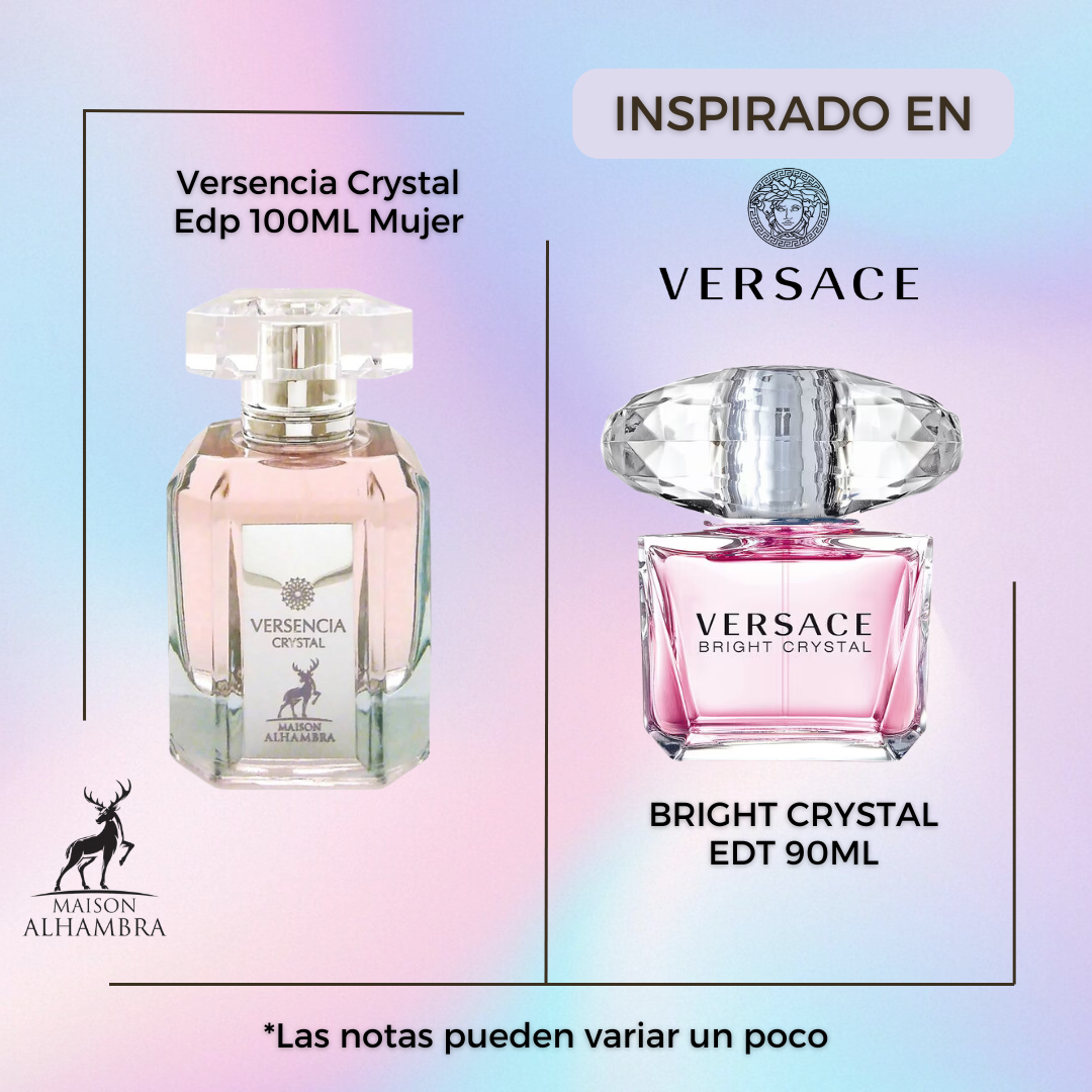 Versencia Crystal Maison Alhambra Edp 100ML Mujer- Inspirado en Bright Crystal Versace