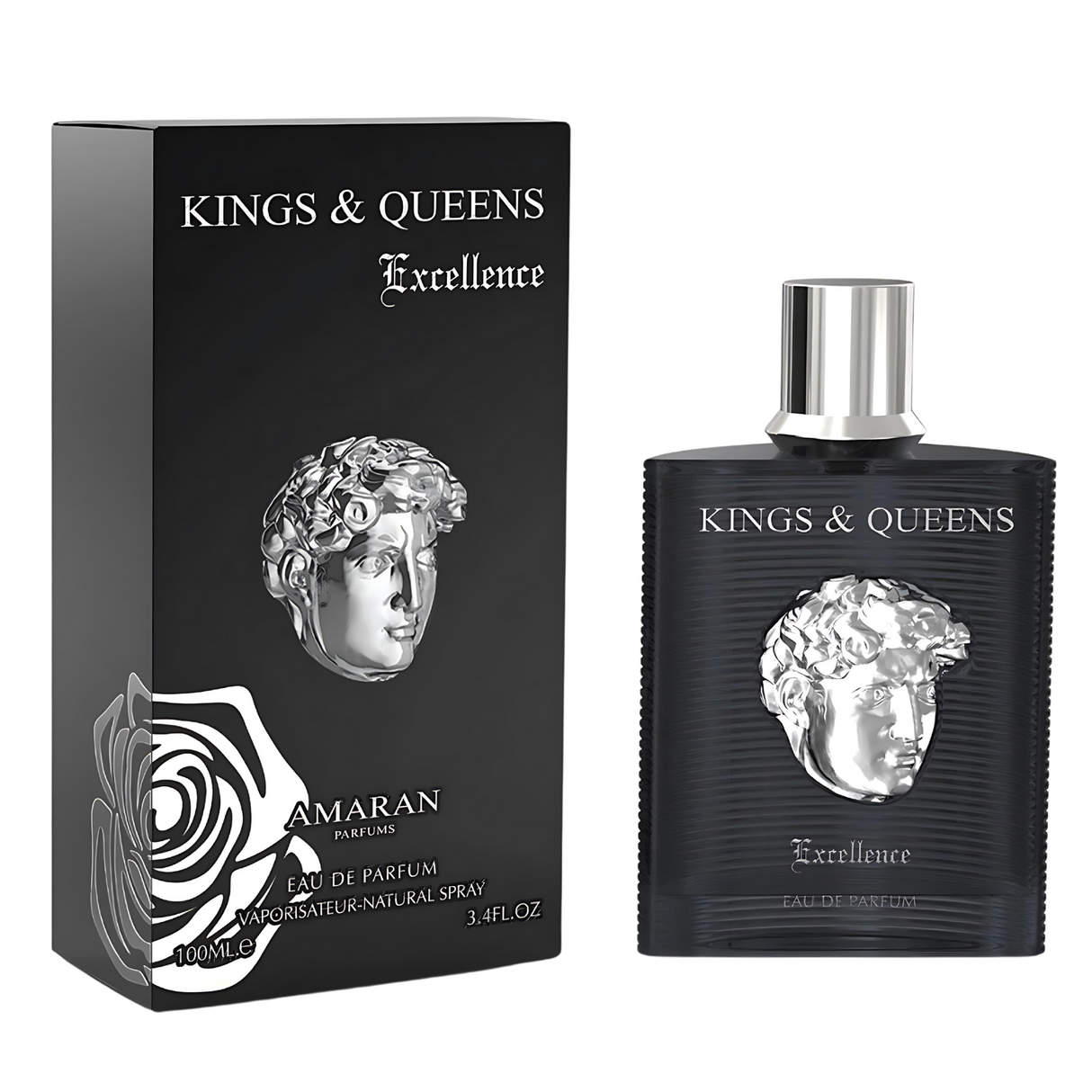 Kings & Queens Excellence Amaran Parfums Edp 100ML Hombre - Inspirado en Black XS de Rabanne