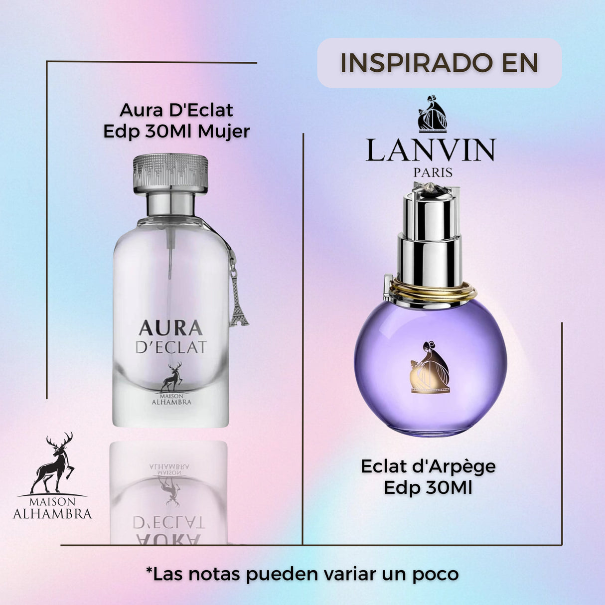 Aura D'Eclat Maison Alhambra Edp 30ML Mujer- Inspirado en Eclat d Arpege Lanvin