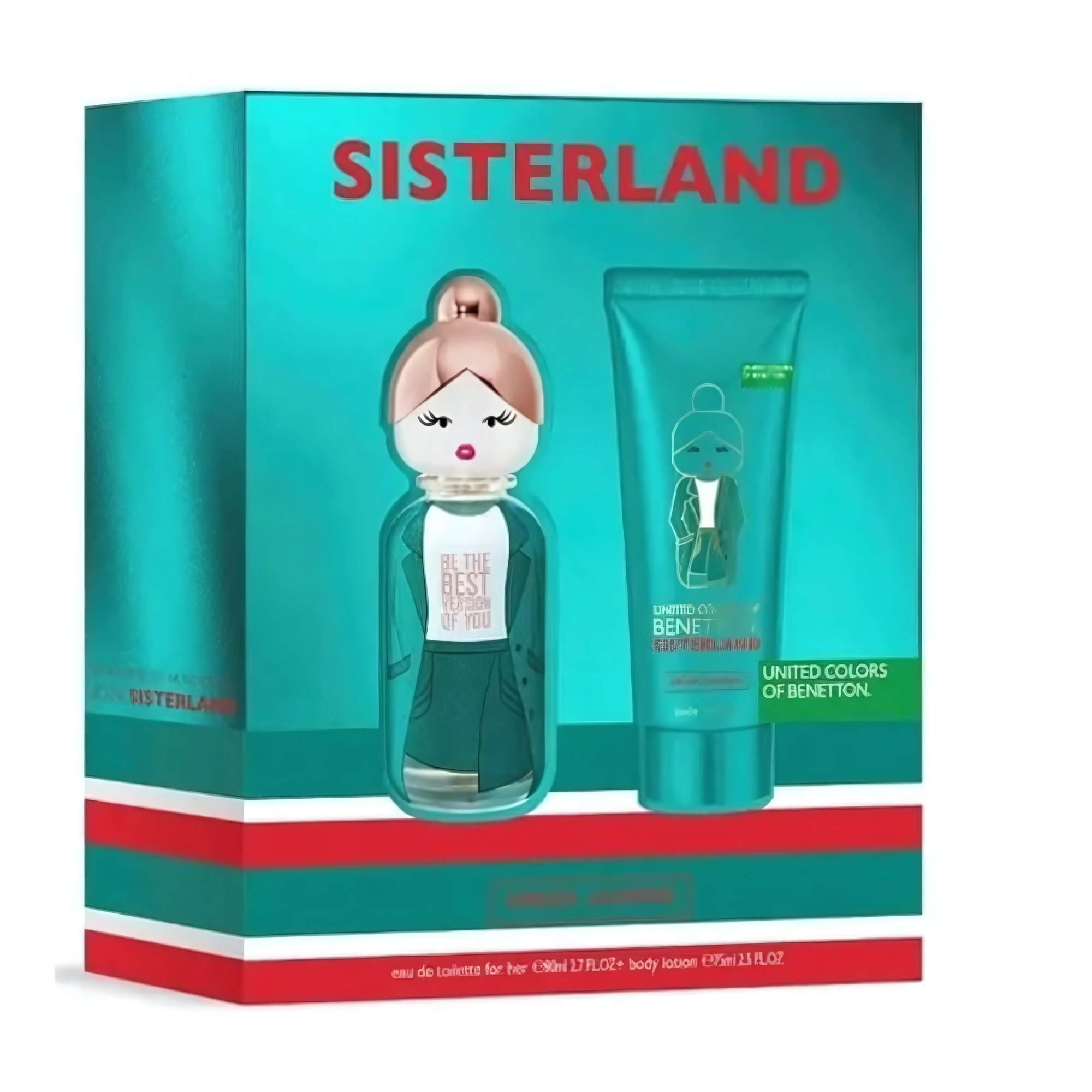 Estuche Sisterland Green Jasmine Benetton Edt 80Ml + 75ML B/L Mujer