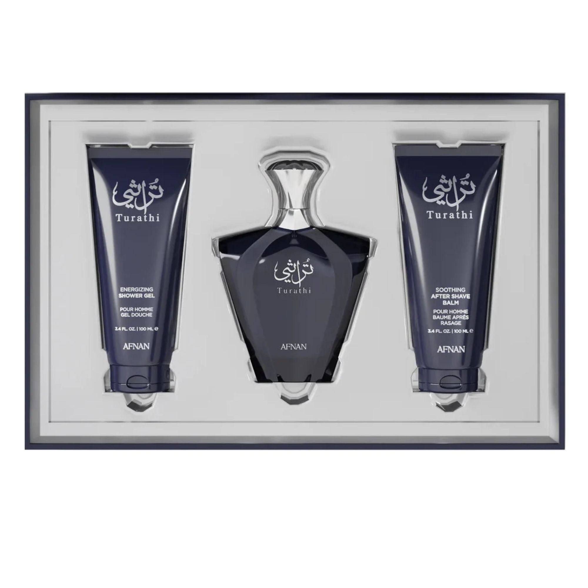 Estuche Turathi Afnan Edp 90ML+ 100ML S/G+100ML ASG Hombre- Inspirado en Tygar Bvlgari