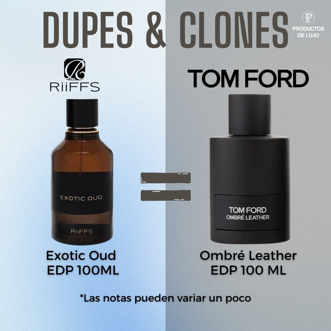 Exotic Oud Riiffs Edp 100Ml Unisex- Inspirado en OMBRÉ LEATHER TOM FORD