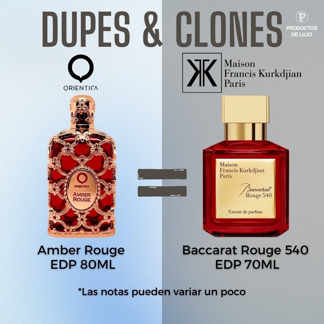 Orientica Amber Rouge Edp Unisex 80Ml- Inspirado en Baccarat Rouge 540 Maison Francis Kurkdjian