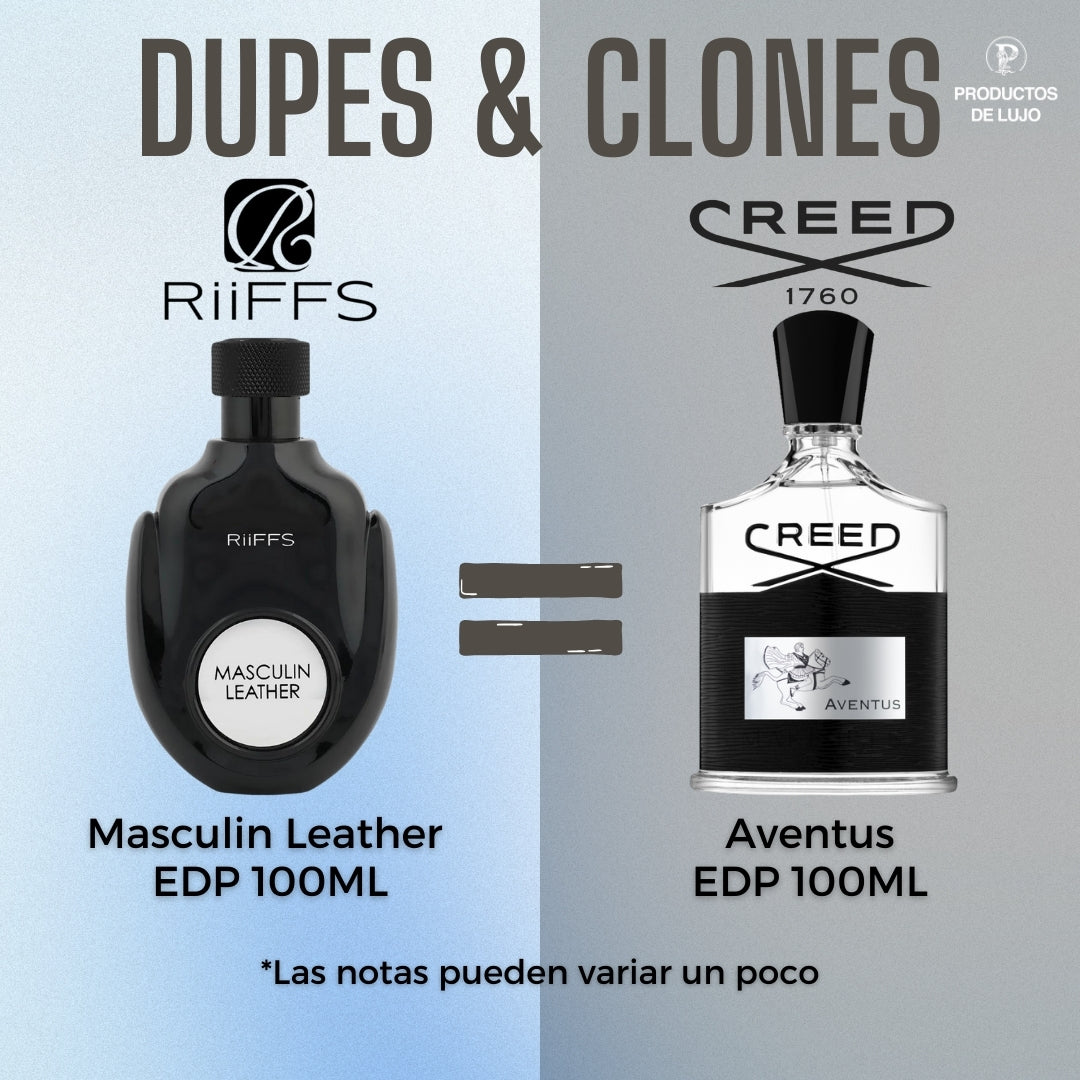 Masculin Leather Edp 100Ml Hombre Riiffs- Inspirado en AVENTUS CREED