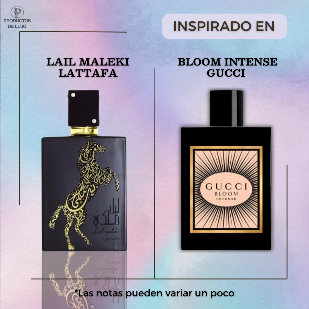 Lail Maleki 100Ml Edp Unisex Lattafa Perfume- Inspirado en Bloom Intense - Gucci