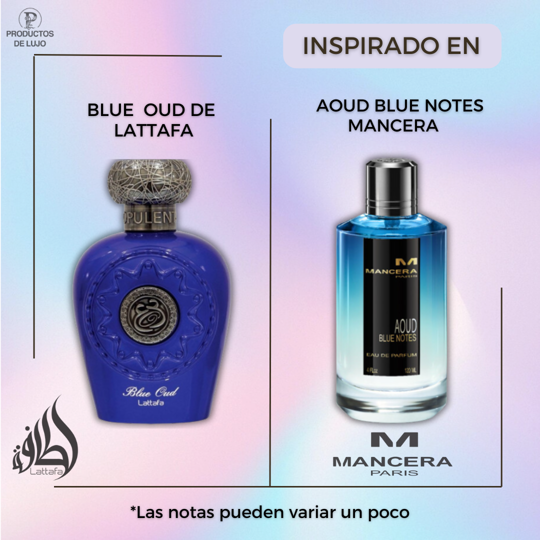 Lattafa Blue Oud EDP 100 ML Unisex- Inspirado en Aoud Blue Notes Mancera