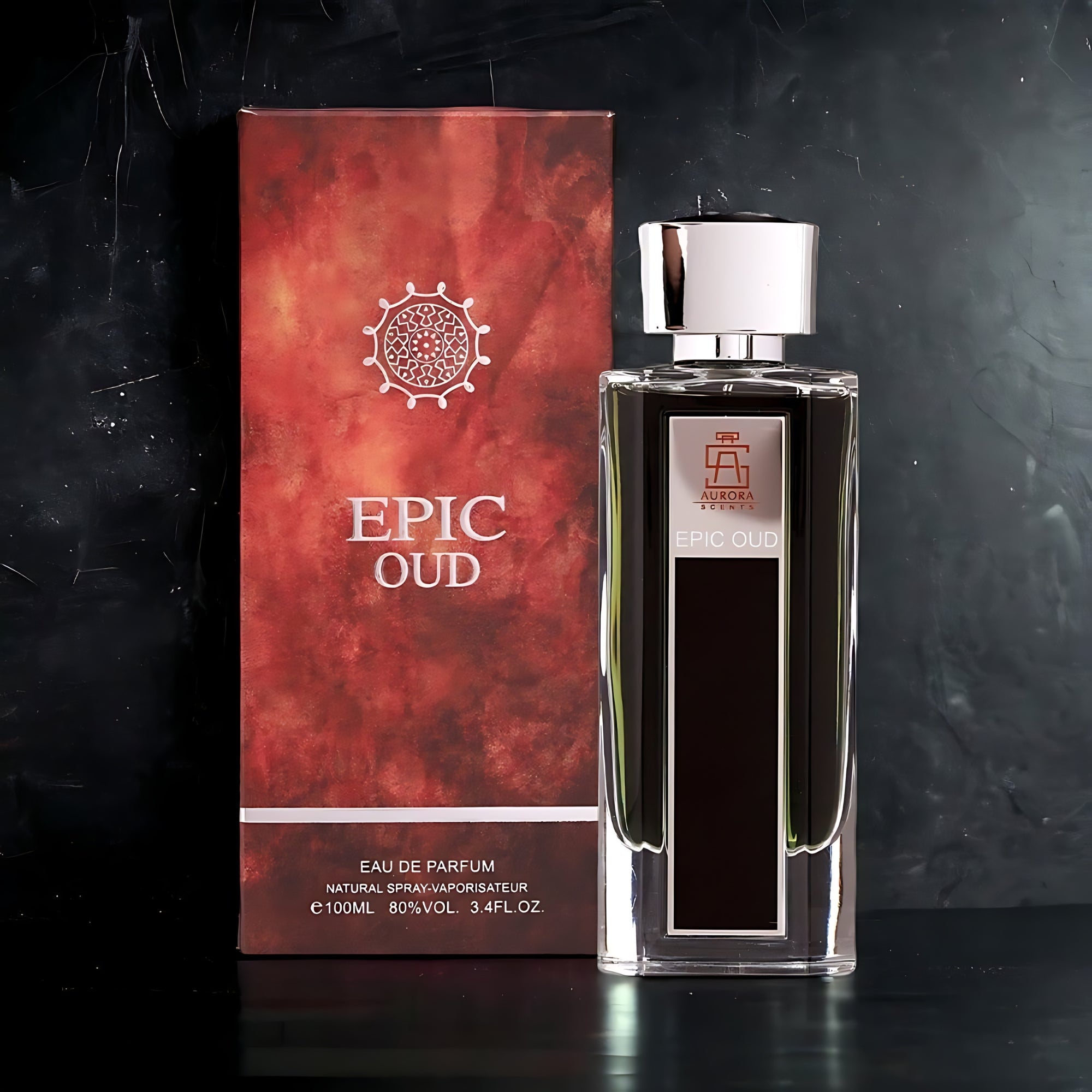Epic Oud Aurora Scents Edp 100ml Hombre- Inspirado en Intense Oud Gucci
