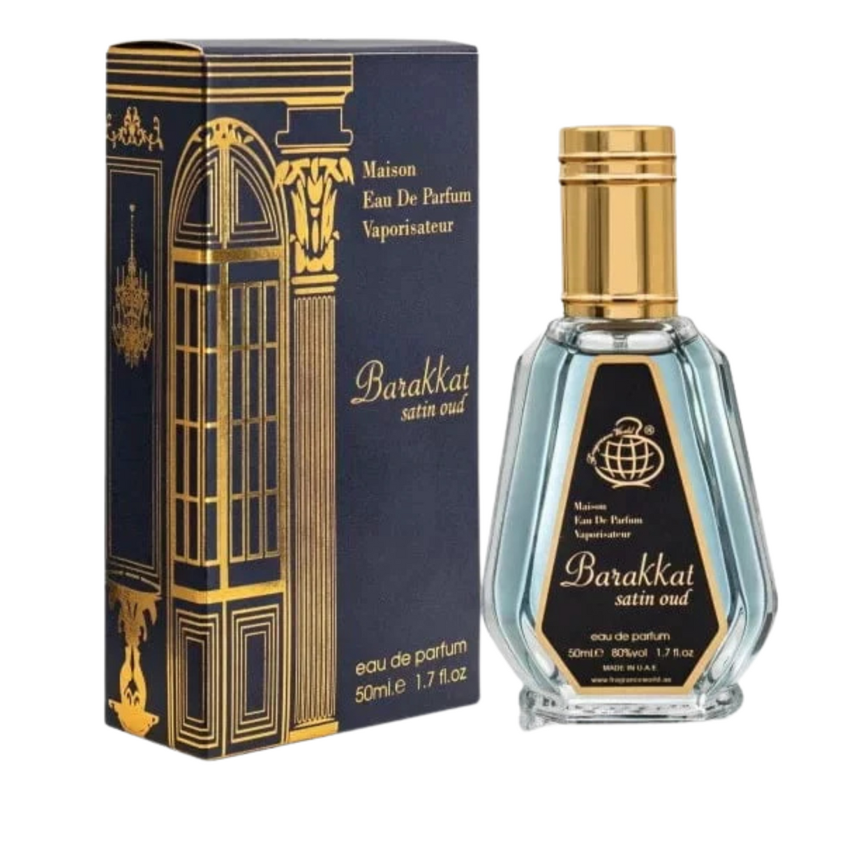 Barakkat Satin Oud Fragrance World 50Ml Unisex-Inspirado en Oud Satin Mood Maison Francis