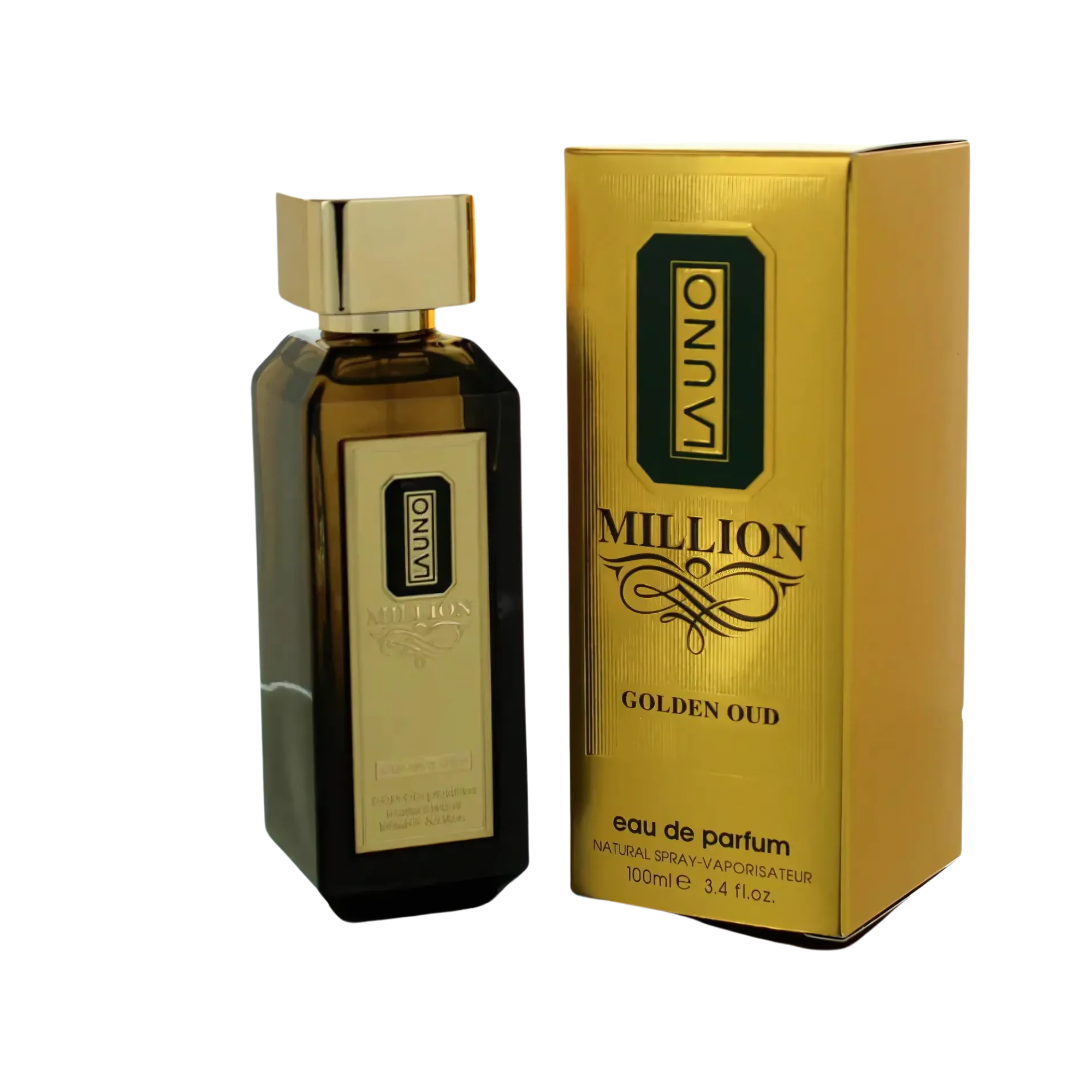 La Uno Million Golden Oud Fragrance World Edp 100ML Hombre- Inspirado En 1 Million Golden Oud