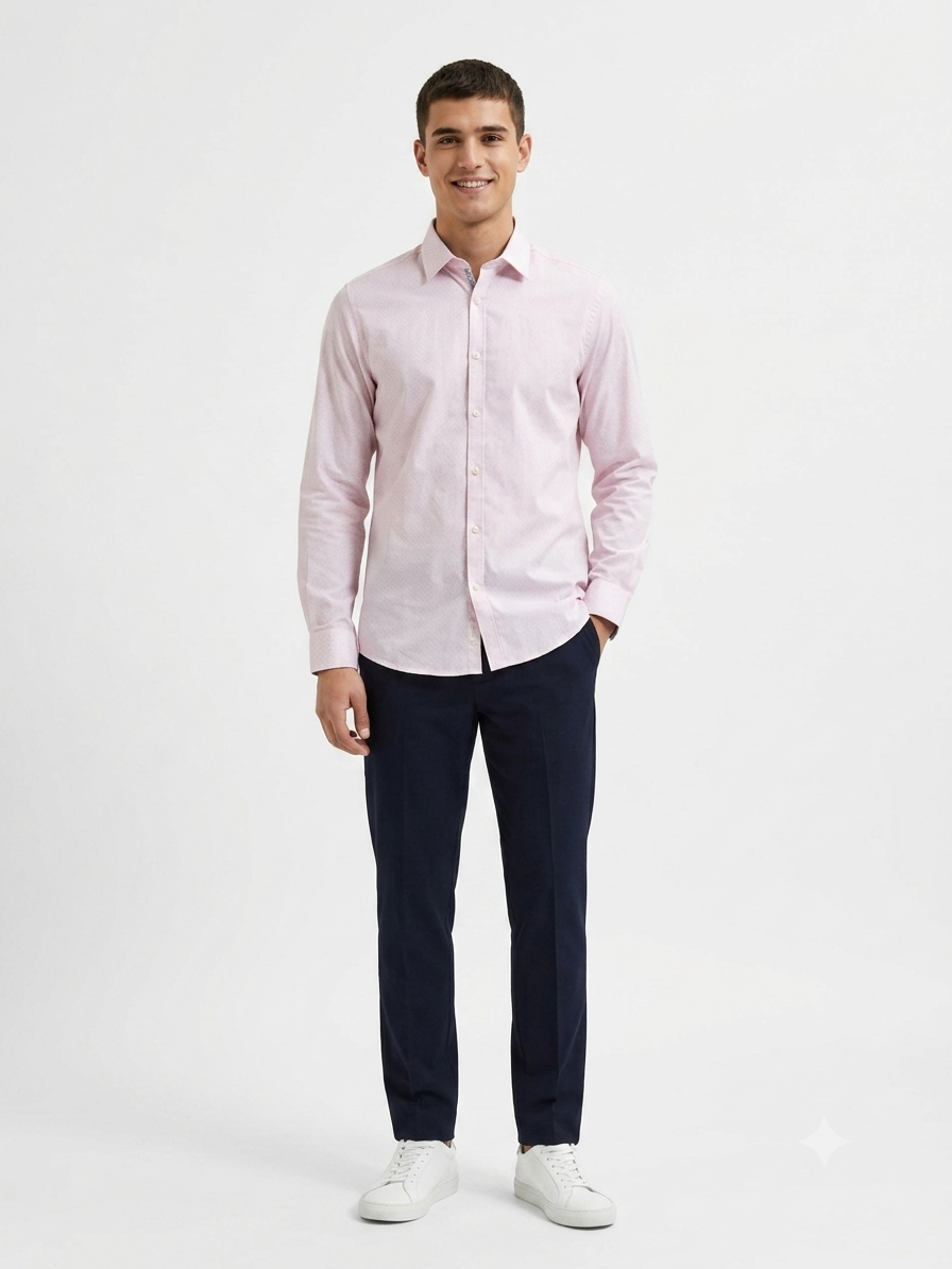 Camisa Selected Rosa Hombre